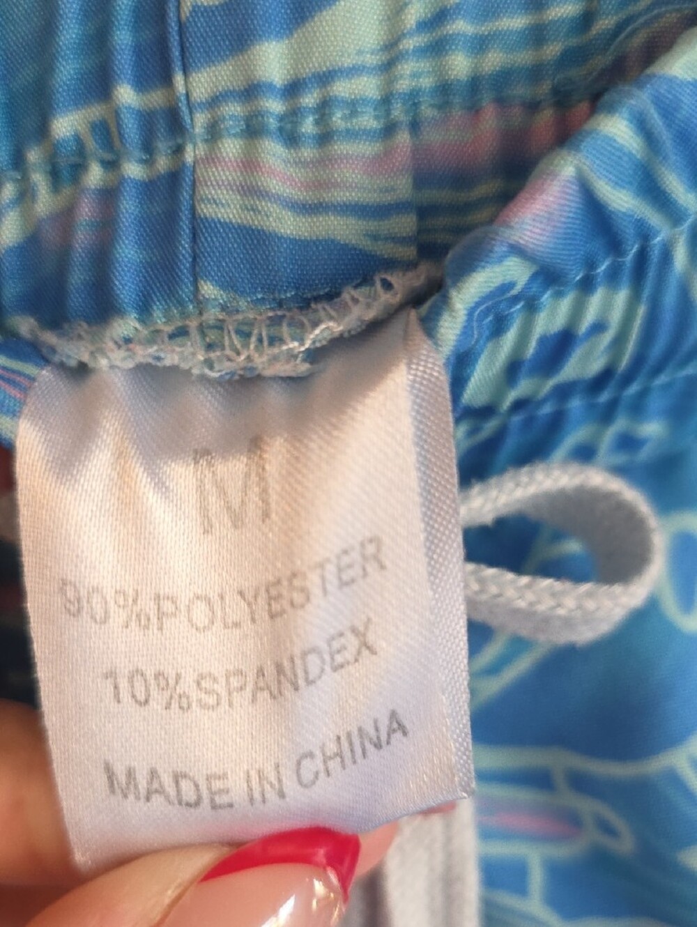 Chubbies Blue Pink Monstera Tropical Swim Trunks M 5.5" Inseam - Picture 11 of 11
